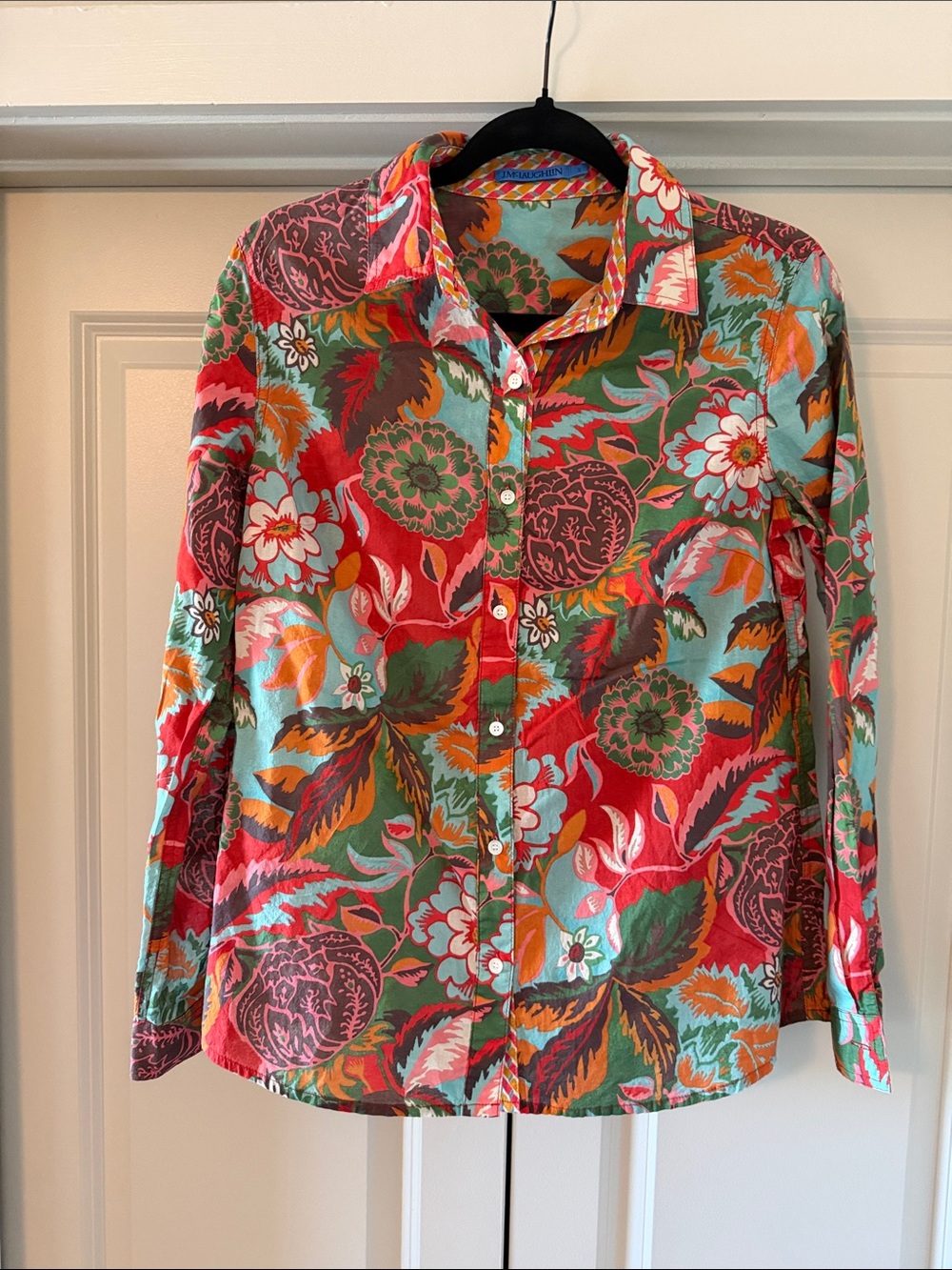 J. McLaughlin Multicolor Floral Button-Down Shirt
